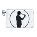 Mobile Phone Addiction Concept Drawing Canvas Cosmetic Bag (Large) View1