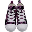 Dark Geometric Shapes Print Pattern Kids  Mid-Top Canvas Sneakers View1