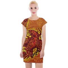 Phoenix Rising Cap Sleeve Bodycon Dress by ExtraAwesomeSauce