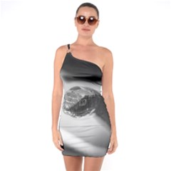 Black And White Snake One Soulder Bodycon Dress by ExtraAwesomeSauce