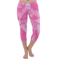 Pink Love Tie Dye Capri Yoga Leggings by TRENDYcouture