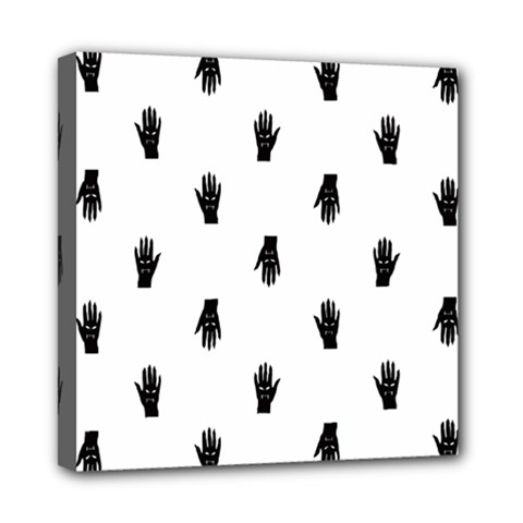 Vampire Hand Motif Graphic Print Pattern Mini Canvas 8  X 8  (stretched) by dflcprintsclothing