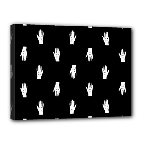 Vampire Hand Motif Graphic Print Pattern 2 Canvas 16  X 12  (stretched) by dflcprintsclothing