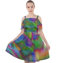 Prisma Colors Cut Out Shoulders Chiffon Dress by LW41021