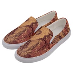 Abstract Cracked Texture Print Men s Canvas Slip Ons