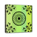 Green Grid Cute Flower Mandala Mini Canvas 6  x 6  (Stretched) View1