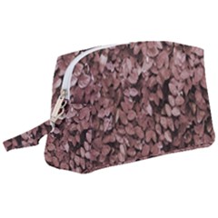 Red Leaves Photo Pattern Wristlet Pouch Bag (large)