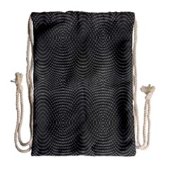 Black And White Kinetic Design Pattern Drawstring Bag (large)