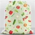 Seamless Pattern With Vegetables  Delicious Vegetables Drawstring Bag (Large) View1