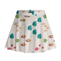 Underwater World Mini Flare Skirt