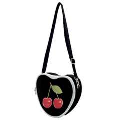 Cherries Heart Shoulder Bag by snackkingdom