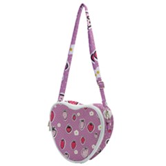 Juicy Strawberries Heart Shoulder Bag by SychEva