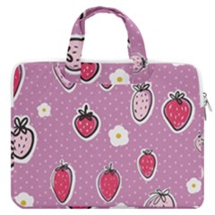 Juicy Strawberries Macbook Pro Double Pocket Laptop Bag by SychEva