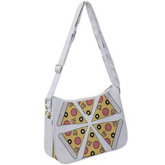 Pizza-slice-food-italian Zip Up Shoulder Bag by Sudhe