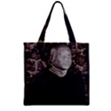 No Face Hanged Creepy Poster Zipper Grocery Tote Bag View1