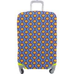 Yellow Circles On A Purple Background Luggage Cover (large) by SychEva