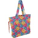 Multicolored Donuts Drawstring Tote Bag View2