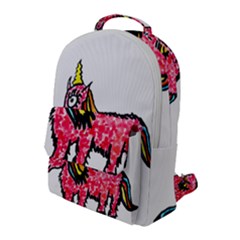 Unicorn Sketchy Style Drawing Flap Pocket Backpack (large) by dflcprintsclothing