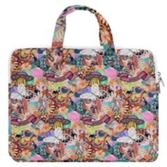 Retro Color Macbook Pro Double Pocket Laptop Bag (large) by Sparkle