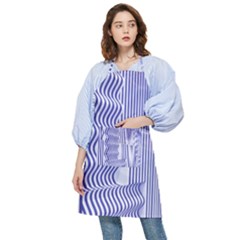 Illusion Waves Pattern Pocket Apron by Sparkle