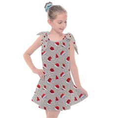 Santa Hat Kids  Tie Up Tunic Dress by SychEva