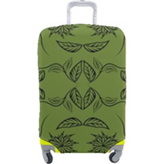 Floral Folk Damask Pattern Fantasy Flowers Floral Geometric Fantasy Luggage Cover (large) by Eskimos