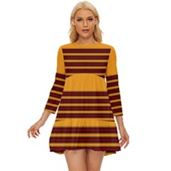 Gradient Long Sleeve Babydoll Dress