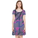 3d Lovely Geo Lines Inside Out Cap Sleeve Dress View1