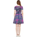 3d Lovely Geo Lines Inside Out Cap Sleeve Dress View2