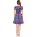 3d Lovely Geo Lines Inside Out Cap Sleeve Dress View4