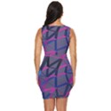 3d Lovely Geo Lines Draped Bodycon Dress View4