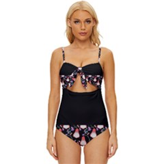 Floral Knot Front One-piece Swimsuit