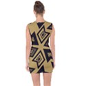 Abstract pattern geometric backgrounds   Lace Up Front Bodycon Dress View2