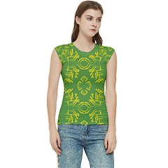 Abstract Pattern Geometric Backgrounds   Women s Raglan Cap Sleeve Tee by Eskimos