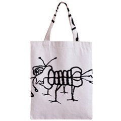 Fantasy Weird Insect Drawing Zipper Classic Tote Bag