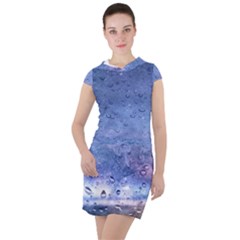 Gouttes D eau Galaxy Drawstring Hooded Dress