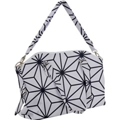 Black And White Pattern Canvas Crossbody Bag by Valentinaart