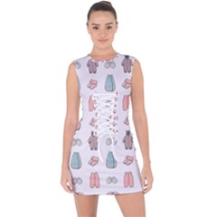 Pattern With Clothes For Newborns Lace Up Front Bodycon Dress