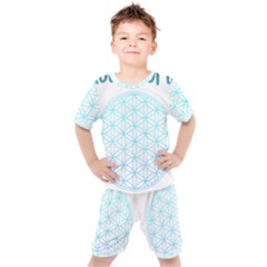 Flower Of Life  Kids  Tee And Shorts Set by tony4urban