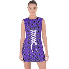 Friggin Bats  Lace Up Front Bodycon Dress