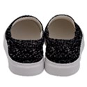 Pixel Grid Dark Black And White Pattern Men s Canvas Slip Ons View4