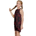 Abstract pattern geometric backgrounds   Kids  Halter Collar Waist Tie Chiffon Dress View2