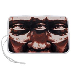 Creepy Head Portrait Artwork Pen Storage Case (l)