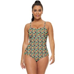 Color Spots Retro Full Coverage Swimsuit