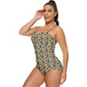 Color Spots Retro Full Coverage Swimsuit View2