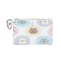 Cute Cat Seamless Pattern Background Canvas Cosmetic Bag (Small) View1