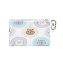 Cute Cat Seamless Pattern Background Canvas Cosmetic Bag (Small) View2