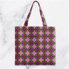 Seamless Psychedelic Pattern Zipper Grocery Tote Bag by Jancukart