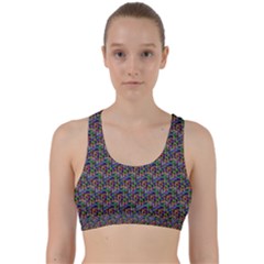 Seamless Prismatic Geometric Pattern With Background Back Weave Sports Bra by Jancukart