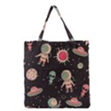 Space Pattern Cartoon Grocery Tote Bag View1